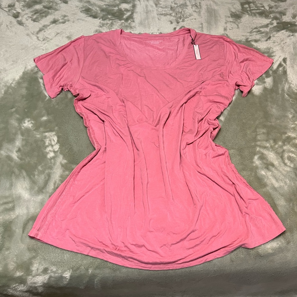 Victoria's Secret Pink Short Sleeve Chemise Top